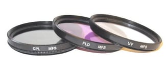 62mm Filter Set, UV, CPL & FLD for Tamron AF 18-270mm & Panasonic FZ1000