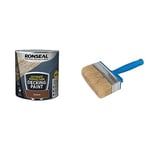 Ronseal ULTIMATE DECKING PAINT CHESTNUT 2.5L & Silverline Block Brush 115mm / 4-1/2" (394974)