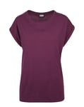 Urban Classics Ladies Extended Shoulder Tee (Cherry, S) S Cherry