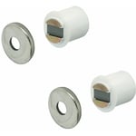 Cyclingcolors - 2x fermeture magnétique loqueteau avec contre pièce aimant blanc placard porte meuble cuisine salle de bain
