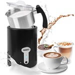 Duronic Milk Frother Electric MF500 BK 6 in 1 Coffee Milk Frothers Steamer, Automatic Hot and Cold Foam Maker, Hot Chocolate Machine with Milk Heater and Warmer for Latte Froth, Coffees and Matcha