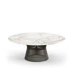 Knoll - Platner Coffee Table, base in Bronze metallic, Ø 91.5 cm, top in white Calacatta marble