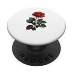 Cute Red Roses Flower Gardening Red Flower Valentines Day PopSockets Adhesive PopGrip