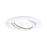 Paulmann 93413 LED Base Rond orientable INCL. 1x5 Watts kit projecteurs Blanc Spot métal Lampe encastrée 3000 K, 5 W