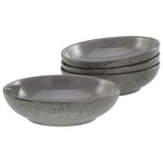 CreaTable, 21680, Serie Nature Collection Stone, 4-teiliges Geschirrset für 4 Personen, Poke Bowl aus Steinzeug, spülmaschinen- und mikrowellengeeignet, Qualitätsproduktion