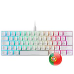 Mars Gaming MKMINIWBPT, Clavier Mécanique Ultra-compact, Full RGB Chroma, Switch OUTEMU PRO Bleu, Blanc, Langue Portugaise