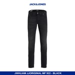 Jack & Jones Men's Denim Jeans JwhLiam JJOriginal, Skinny Fit, Black - 30W/32L