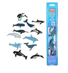 Wild Republic Nature Tube Baleine et Dauphin, 12 Espèces de Baleine et Dauphin Animaux Miniatures, Cadeau de Noël pour Enfants, Figurines à Collectionner, Super pour Le Jeu Interactif