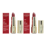 Clarins Womens Joli Rouge Velvet Matte & Moisturizing Lipstick 3.5g - 732V Grenadine x 2 - NA - One Size