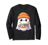 Funny Halloween Cute Kawaii Japanese Noodles Ghost Ramen Long Sleeve T-Shirt