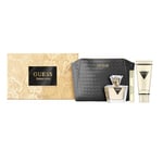 GUESS Seductive Coffret Cadeau pour Femme – Eau de Toilette 75ml, Format Voyage 15ml, Lotion pour le Corps 100ml, Pochette Noire Guess – Parfum Fruité Longue Durée