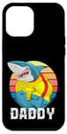 Coque pour iPhone 14 Pro Max Cool Funny Daddy, Strong muscles Shark, Best Dad Ever Fun