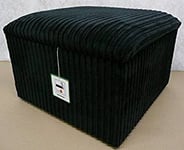 mm08enn Large Jumbo Cord Storage Box/pouffe/footstool in Beige,Black,Grey colour (Black Jumbo Cord)