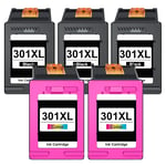 Kompatibel HP 301 BK XL / HP 301 C XL combo pack 5 stk bläckpatron 79 ml