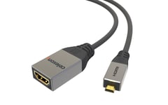 Adaptateur Micro HDMI vers HDMI-A Femelle celexon PRO avec Ethernet 2.0a/b 4K, 0,25 m