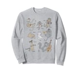 Disney The Aristocats Group Shot Cat Instruments Sweatshirt