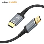 2 Meter PREMIUM 4K DISPLAY PORT TO HDMI HIGH SPEED PC HD TV LAPTOP CABLE ADAPTOR