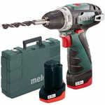 Skruvdragare/borr Metabo PowerMaxx BS; 12 V; 2x2,0 Ah batt.