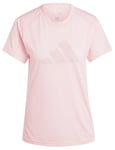 adidas Femme Train Essentials Big Performance Logo Training Tee, Semi Pink Spark/Pink Spark, M