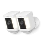 Ring Spotlight Cam Plus Battery | Wireless outdoor Security Camera 1080p HD Video, Two-Way Talk, LED Spotlights, Siren, alternative to CCTV system | 2 Cameras