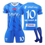 23-24 Saudi League Riyadh New Moon tröja Hemma Blå Neymar nr 10 fotbollströja NO.10 NEYMAR JR M