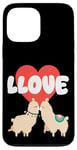 Coque pour iPhone 13 Pro Max LLove Funny Llama Valentine Jeu de mots pour couples amoureux de lama