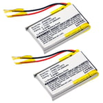 2x Batterie pour casque audio Jabra Pro 900, Pro 920, Pro 923, Pro 930, Pro 935 - AHB5-2229PS 250mAh