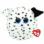 Ty Squish a boos-Coussin Fetch Le Chien 20cm, Blanc/Noir, TY39318, Motif Animaux, 20 cm