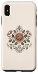 Coque pour iPhone XS Max Rose florale botanique, style bohème minimaliste, roses d'amour