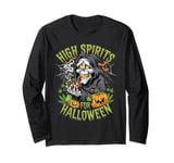 High Spirits for Halloween Skeleton Graphic Tee Men Women Long Sleeve T-Shirt