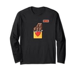 bitten chocolate bar emoticon emoji Long Sleeve T-Shirt