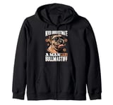 Bullmastiff Dog Breed Never Underestimate A Man with a Zip Hoodie