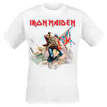 Iron Maiden Trooper On White T-Shirt white