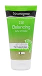 Neutrogena Oil Balancing Face Scrub (1x 150ml), Purifying and Mattifying Daily Exfoliator with Lime and Aloe Vera, Oil-Free Face Scrub Developed to Rebalance Oily Skin