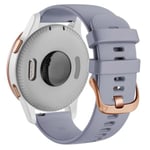 Läder Smart Watch Armband För HUAWEI WATCH GT 4 41mm/Garmin Venu 3S/Venu 2S Armband Rose Gold Spänne 18mm Armband Armband Silikongrå Silicone white Forerunner 255S 265S