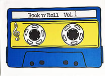 Half a Donkey The Retro Cassette Tape Grand torchon en Coton