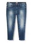 Tommy Jeans Women's Nora Mid Rise Skinny Ankle Qnscl Straight Jeans, Blue (Denim A), W24/L34