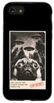 Coque pour iPhone SE (2020) / 7 / 8 Drôle Carlin Selfie Noir et Blanc Roswell Photo Animal OVNI