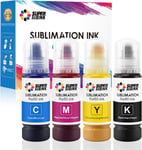 SUPERSUBINK Encre de Sublimation pour Epson 2810 ET-2850 2830 2815 4810 Compatible EPSON ECOTANK imprimante (Remplissage Automatique/sans ICC/Anti-UV)