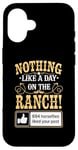 iPhone 16 Day On The Ranch, Funny Cowboy Rancher Horsefly Joke Case