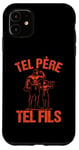 Coque pour iPhone 11 Tel père tel fils accessoire musculation bodybuilding humour