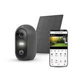 Garza Smart - Caméra de Surveillance Solaire sans Fil et Intelligente 1080p (HD) avec Détection de Mouvement, Vision Nocturne en Couleur, IP WiFi (2.4 GHz), Contrôle à Distance Via Application