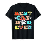 Best Cat Dad Ever Happy Father Day 2023 Patte de chat T-Shirt