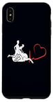 Coque pour iPhone XS Max Triathlon Heartbeat EKG Jeu de sport amusant pour natation, vélo, course à pied