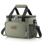 Lifewit Grand Lunch Bag de 12-Canettes (8.5L), Lunch Box Isotherme, Glacière et Sac Réfrigérant pour Adultes, Hommes, Femmes, Vert foncé