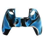 Playstation 5 / PS5 Silikon Skin Skal Fodral Camouflage Anti-Slip Skydd - SvartBlå