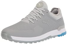 Puma Golf Men's Proadapt Alphacat Golf Shoe, High Rise-Puma Silver-Ibiza Blue, 8 UK