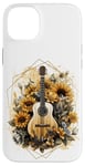 Coque pour iPhone 14 Plus Guitare acoustique Tournesol Musique Femmes Graphic