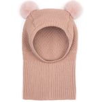 Huttelihut Wooly balaclava til barn, dusty rose