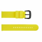 Detomaso Bracelet pour Montre en Silicone Jaune de 24 mm avec Boucle Noir NEUF